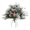 18" Snowy Bedford Urn Filler with Battery Operated LED Lights